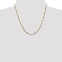 14K Yellow Gold 20" 1.8mm Lightweight Flat Bismark Chain with Lobster Clasp by Oro Pregiato