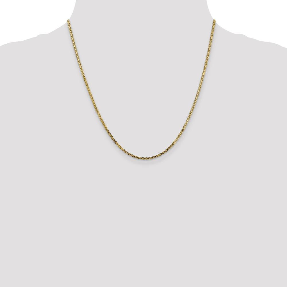 14K Yellow Gold 20" 1.8mm Lightweight Flat Bismark Chain with Lobster Clasp by Oro Pregiato