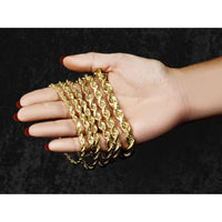 14K Yellow Gold 20" 12mm Diamond-cut Rope Chain with Fancy Lobster Clasp