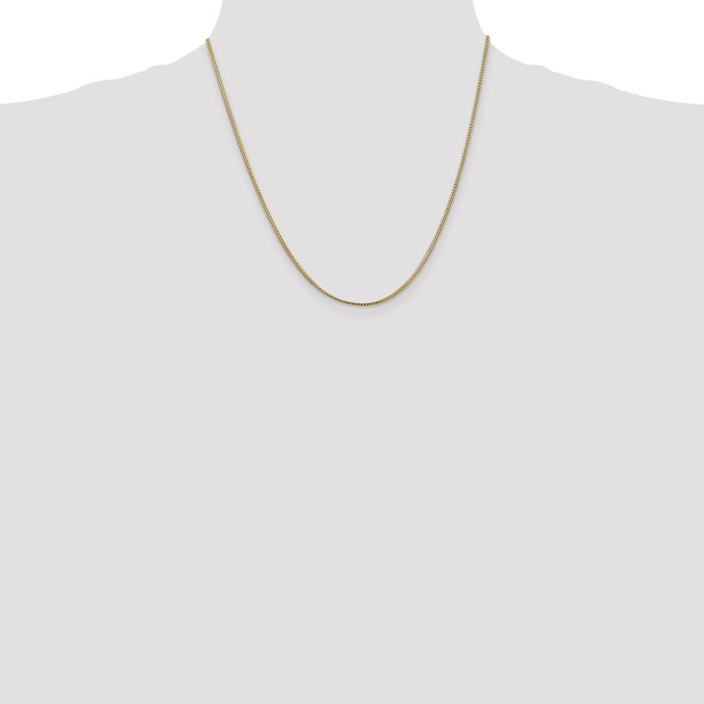 14K Yellow Gold 20" 1mm Franco Chain with Lobster Clasp by Oro Pregiato