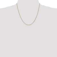 14K Yellow Gold 20" 1mm Round Open Link Cable Chain with Lobster Clasp by Oro Pregiato