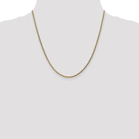 14K Yellow Gold 20" 2.1mm Diamond-Cut Spiga Chain with Lobster Clasp by Oro Pregiato