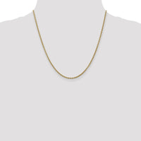 14K Yellow Gold 20" 2.2mm Forzantine Cable Chain Necklace with Lobster Clasp by Oro Pregiato