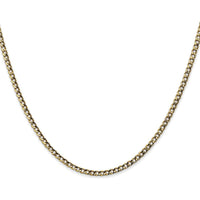 14K Yellow Gold 20" 2.5mm Semi-Solid Curb Chain with Lobster Clasp by Oro Pregiato
