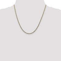 14K Yellow Gold 20" 2.5mm Semi-Solid Curb Chain with Lobster Clasp by Oro Pregiato