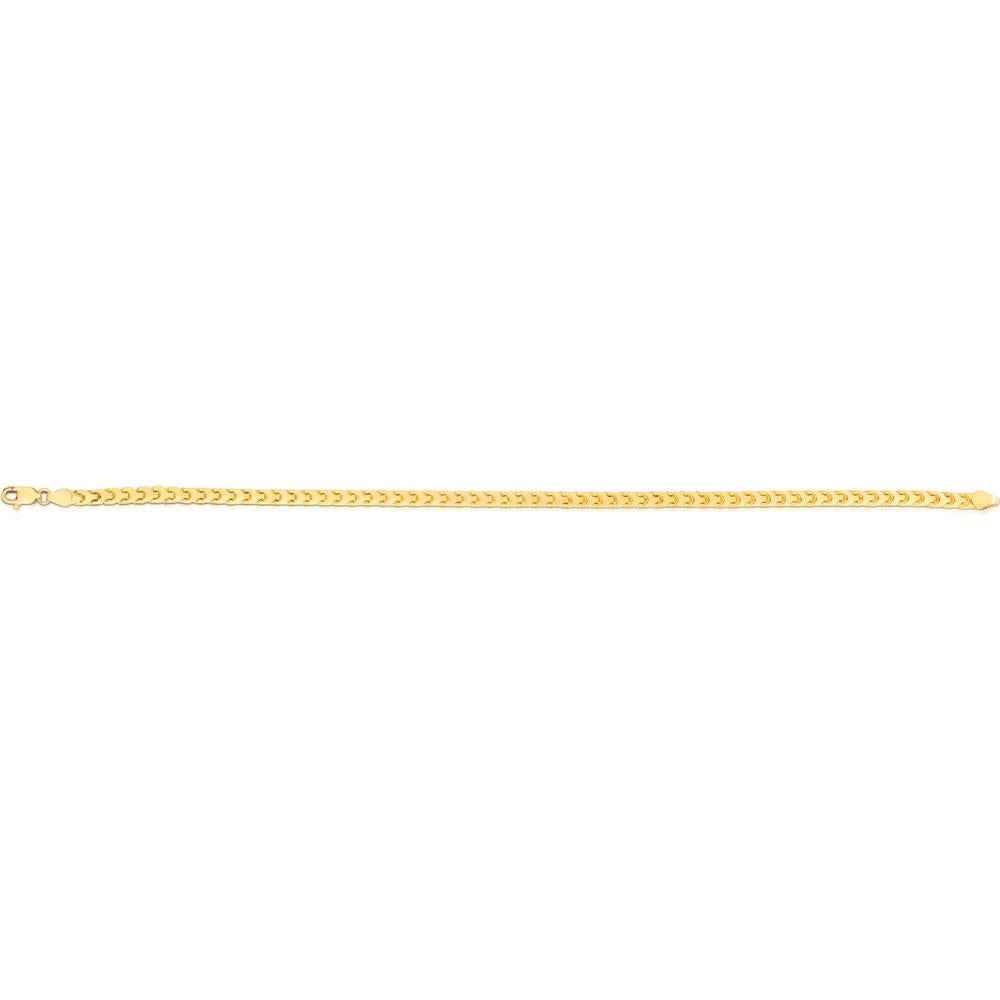 14K Yellow Gold 20" 2.7mm Diamond Cut Franco Chain Necklace with Lobster Clasp by Orozza Fine Jewelry