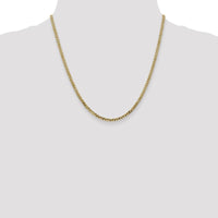 14K Yellow Gold 20" 2.9mm Flat Beveled Curb Chain Necklace with Lobster Clasp by Oro Pregiato
