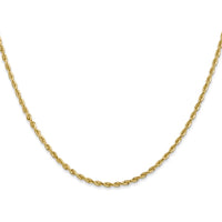 14K Yellow Gold 20" 2mm Diamond-Cut Rope Chain with Lobster Clasp by Oro Pregiato