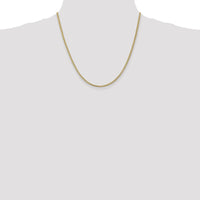 14K Yellow Gold 20" 2mm Franco Chain Necklace with Lobster Clasp by Oro Pregiato
