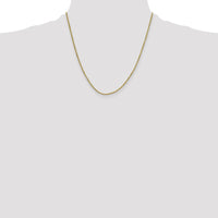 14K Yellow Gold 20" 2mm Semi-Solid Diamond-Cut Rope Chain with Lobster Clasp by Oro Pregiato