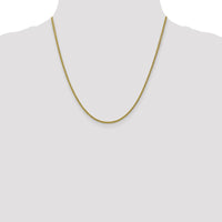 14K Yellow Gold 20" 2mm Semi-Solid Wheat Chain with Lobster Clasp by Oro Pregiato