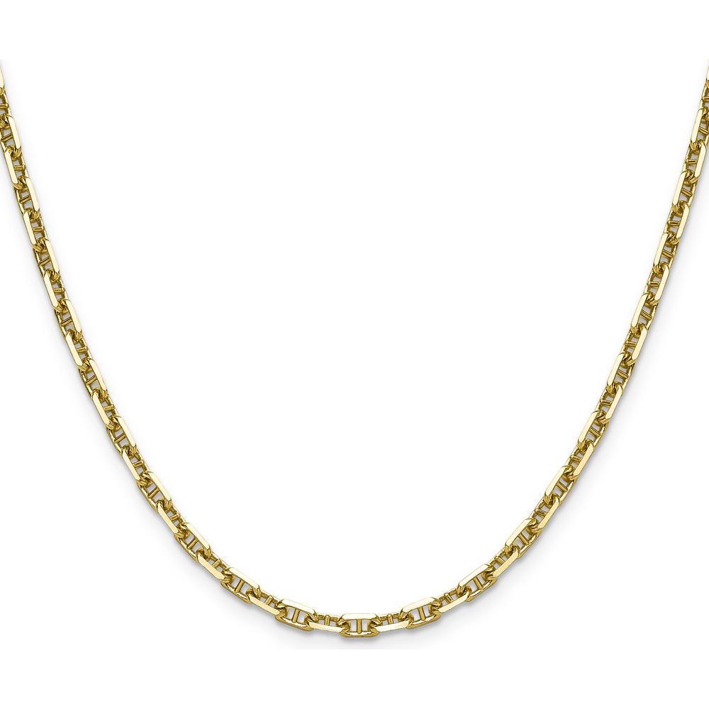 14K Yellow Gold 20" 3.5mm Diamond-Cut Anchor Chain Necklace by Oro Pregiato