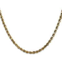 14K Yellow Gold 20" 3.5mm Diamond-Cut Rope Chain with Lobster Clasp