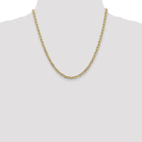 14K Yellow Gold 20" 3.75mm Concave Anchor Chain with Lobster Clasp by Oro Pregiato