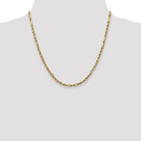 14K Yellow Gold 20" 3mm Diamond-Cut Milano Rope Chain Necklace with Lobster Clasp by Oro Pregiato