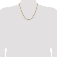 14K Yellow Gold 20" 3mm Franco Chain Necklace with Lobster Clasp by Oro Pregiato