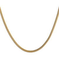 14K Yellow Gold 20" 3mm Semi-Solid Franco Chain with Fancy Lobster Clasp by Oro Pregiato