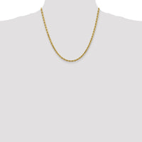 14K Yellow Gold 20" 4mm Diamond-Cut Rope Chain with Lobster Clasp