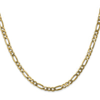 14K Yellow Gold 20" 4mm Flat Figaro Chain with Lobster Clasp by Oro Pregiato
