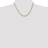14K Yellow Gold 20" 4mm Flat Figaro Chain with Lobster Clasp by Oro Pregiato
