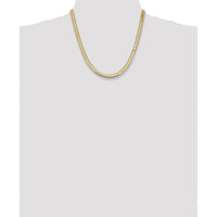 14K Yellow Gold 20" 5.5mm Herringbone Necklace with Lobster Clasp by 0
