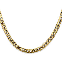 14K Yellow Gold 20" 5mm Solid Miami Cuban Link Chain with Lobster Clasp by Oro Pregiato