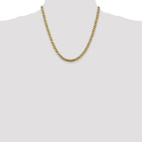 14K Yellow Gold 20" 5mm Solid Miami Cuban Link Chain with Lobster Clasp by Oro Pregiato