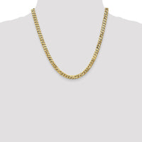 14K Yellow Gold 20" 6.25mm Flat Beveled Curb Chain with Lobster Clasp by Oro Pregiato
