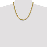 14K Yellow Gold 20" 6.25mm Solid Miami Cuban Link Chain with Lobster Clasp by Oro Pregiato