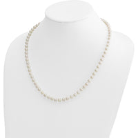 14K Yellow Gold 20" Akoya Saltwater Cultured Pearl Necklace - 5-6mm Round Pearls by Monteluci Fine Jewelry