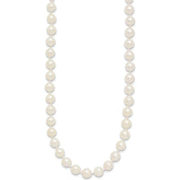 14K Yellow Gold 20" Akoya Saltwater Cultured Pearl Necklace - 6-7mm Pearls by Monteluci Fine Jewelry