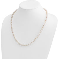 14K Yellow Gold 20" Akoya Saltwater Cultured Pearl Necklace - 6-7mm Pearls by Monteluci Fine Jewelry