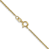 14K Yellow Gold 20" Baby Rope Chain with Spring Ring Clasp - 1.1mm Width by Oro Pregiato