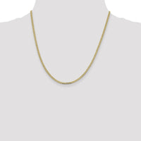 14K Yellow Gold 20" Beveled Curb Chain Necklace - 2.3mm Width by Oro Pregiato
