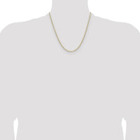14K Yellow Gold 20" Beveled Paperclip Chain Necklace - 3.0mm Width by Oro Pregiato