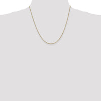 14K Yellow Gold 20" Box Chain Necklace - 1.3mm Width with Lobster Clasp by Oro Pregiato