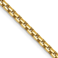 14K Yellow Gold 20" Box Chain Necklace - 2.45mm Width with Lobster Clasp by IBGoodman