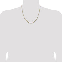 14K Yellow Gold 20" Box Chain Necklace - 2.5mm Width with Lobster Clasp by Oro Pregiato