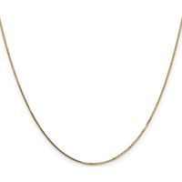 14K Yellow Gold 20" Box Chain Necklace with Spring Ring Clasp - 0.7mm Width by Oro Pregiato
