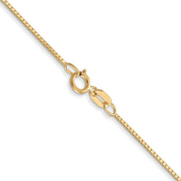 14K Yellow Gold 20" Box Chain Necklace with Spring Ring Clasp - 0.7mm Width by Oro Pregiato