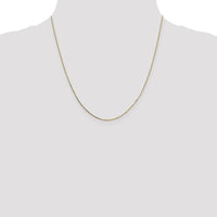 14K Yellow Gold 20" Box Chain Necklace with Spring Ring Clasp - 0.7mm Width by Oro Pregiato