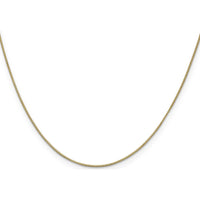 14K Yellow Gold 20" Box Chain with Lobster Clasp - 0.7mm Width by Oro Pregiato