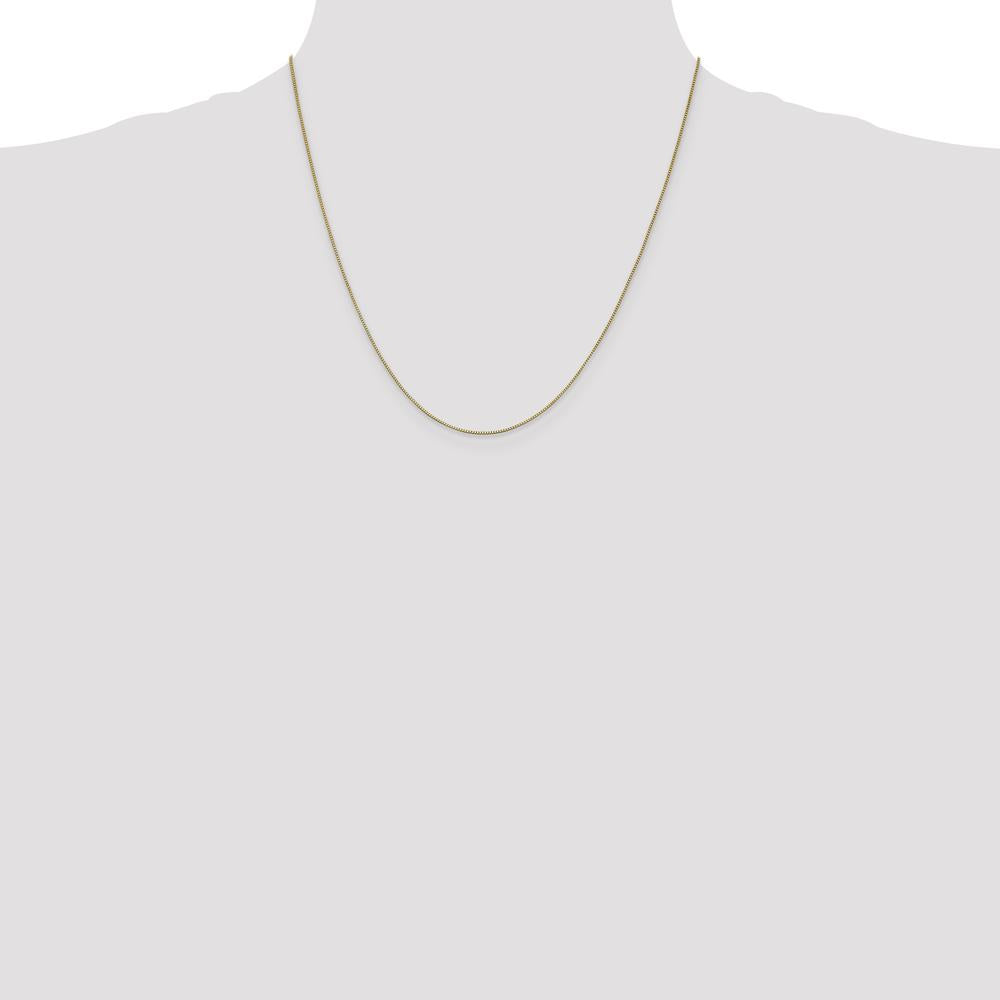 14K Yellow Gold 20" Box Chain with Lobster Clasp - 0.7mm Width by Oro Pregiato
