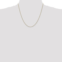 14K Yellow Gold 20" Box Chain with Lobster Clasp - 0.9mm Width by Oro Pregiato