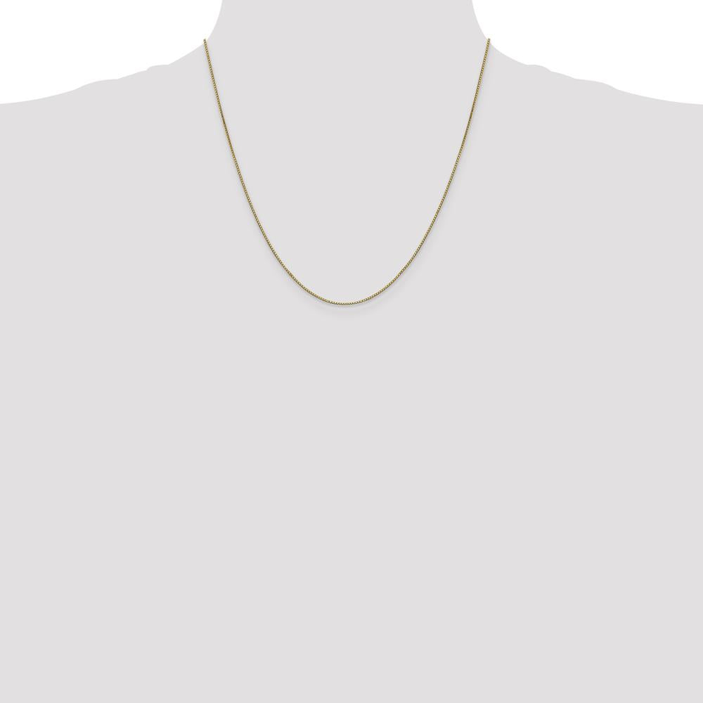 14K Yellow Gold 20" Box Chain with Lobster Clasp - 0.9mm Width by Oro Pregiato