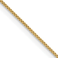 14K Yellow Gold 20" Box Link Chain Necklace with Spring Ring Clasp