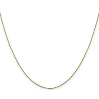 14K Yellow Gold 20" Box Link Chain Necklace with Spring Ring Clasp