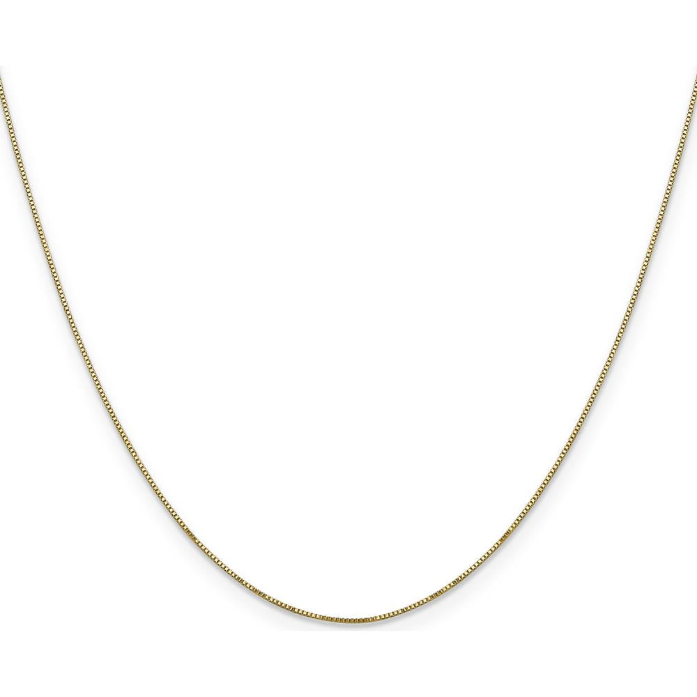 14K Yellow Gold 20" Box Link Chain Necklace with Spring Ring Clasp