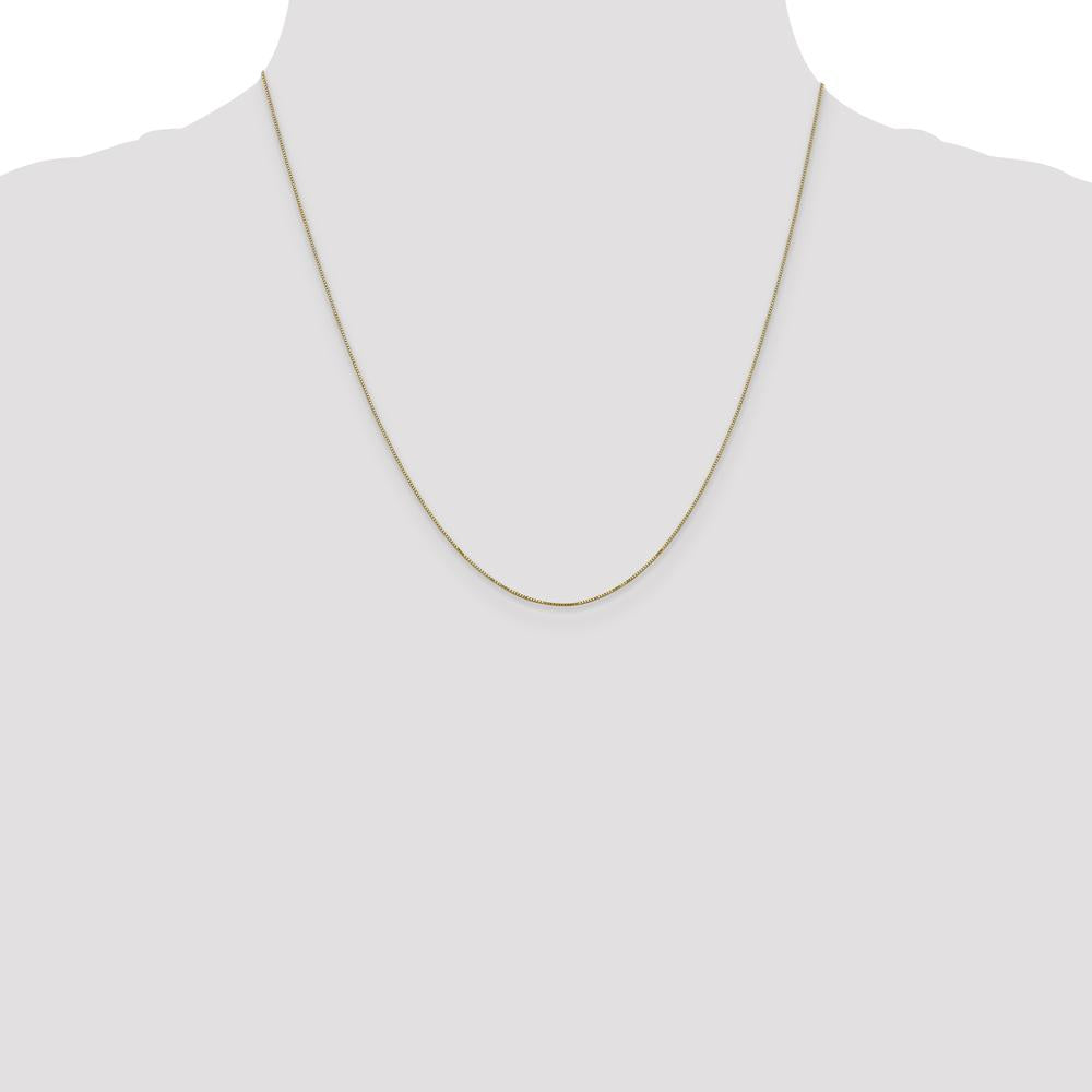 14K Yellow Gold 20" Box Link Chain Necklace with Spring Ring Clasp