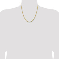 14K Yellow Gold 20" Byzantine Chain Necklace - 2.5mm Width by Oro Pregiato